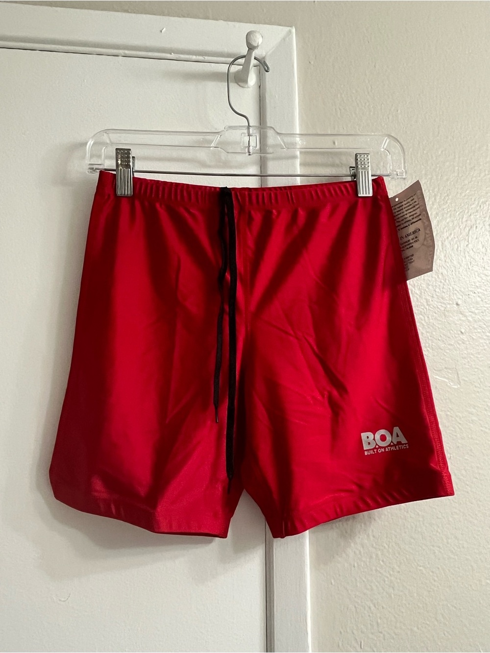 Red Men's Shorts with Drawstring Waist